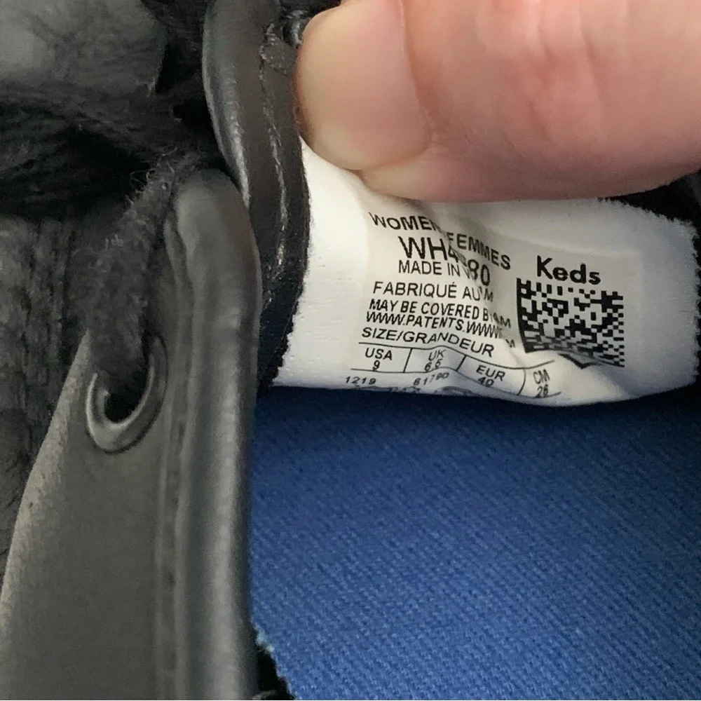 Keds black leather